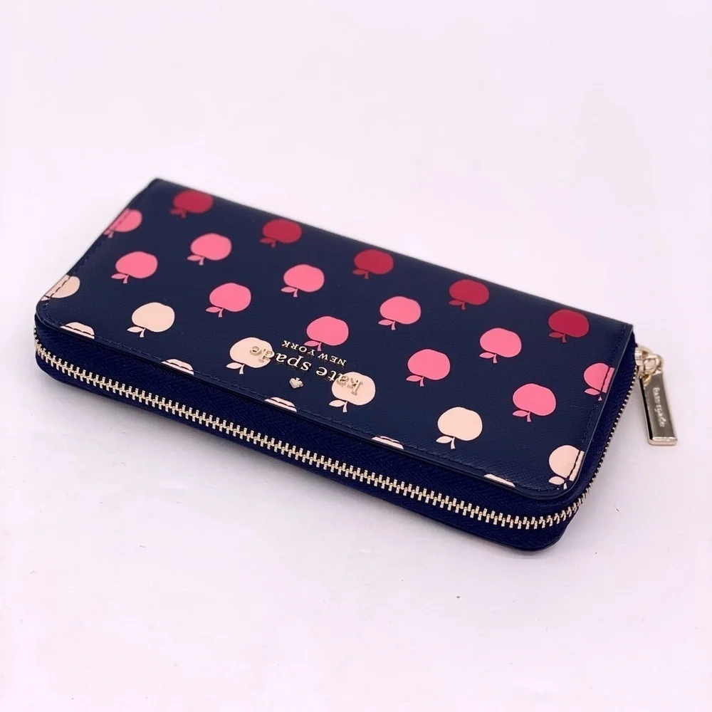 Kate Spade Perfect Orchard Apple Large Zip Continental Wallet